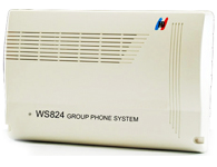 国威WS824 9A型集团电话交换机  基本配置为4外线16分机,最大8外线64分机 随机赠送3S管理软件，可实现电脑编程计费和监控管理；全部内外线内置来显示；最多可选配接12部中英文专用话机