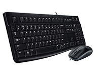 罗技MK100套装二代有线键鼠套装 USB光学鼠标 PS2经典键盘 即插即用 手感舒适 