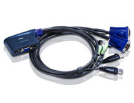 ATEN  CS62U  2端口USB KVM多电脑切换器；可连结两台USB电脑至一台USB控制端，并兼容于所有操作系统，包括PC, Mac及Sun。