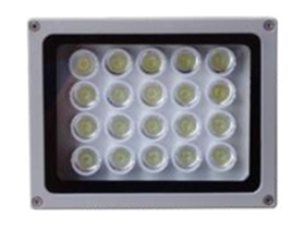 20燈白光燈（12V） ”燈管數量：20顆1W大功率LED白光點陣燈；
輸入電壓：DC12V；
外殼材質：全鋁合金外殼；
防護等級：IP65；
啟動方式：光控開關自動控制，精準的恒流驅動電路
功    率：20W
”
