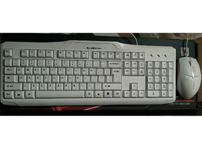 森松尼 S-T10  白色商务办公键鼠套件