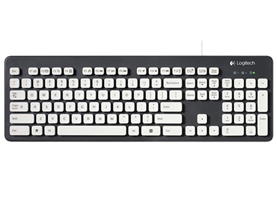 罗技K310有线USB键盘 超薄巧克力水洗防水多媒体键盘