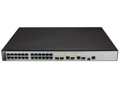 华为 S5700S-28P-PWR-LI-AC 交换机 (24个10/100/1000Base-T以太网端口,4个千兆SFP,2个复用的10/100/1000Base-T以太网端口Combo,PoE+,交流供电)
