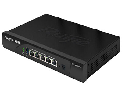 銳捷  RG-NBR700G  企業級VPN上網行為管理路由器  5個千兆電口(4WAN/1LAN),1個USB端口，滿足200M非對稱帶寬接入，80人以下中小企業。支持無線控制器功能，最大可管理32臺RAP系列AP
