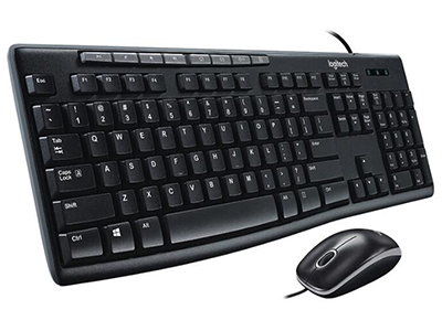 罗技 MK200办公家用多媒体有线键盘鼠标套装