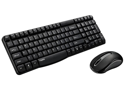 雷柏 X1800S时尚防水多媒体功能办公无线键盘鼠标套装
