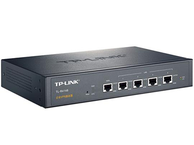 TP-LINK  TL-R4148  路由器 百兆，1WAN+4LAN，VPN+上网行为管理+上网审计+PPPOE服务器，可管理20台AP，微信连Wi-Fi			
