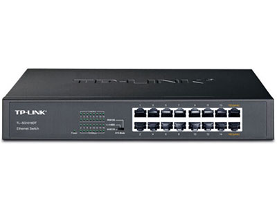 TP-LINK TL-SG1016DT  非网管交换机 钢壳 千兆 桌面式 可上机架 支持标准交换、VLAN隔离和网络克隆
