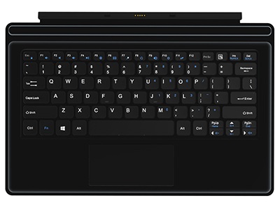 酷比魔方  CDK07适用机型 I9 键盘-键盘皮套,CDK07,83键US文,蓝色,真超纤+PU,POGO 5PIN,磁吸,触控板,I9/I12通用,带CUBELOGO