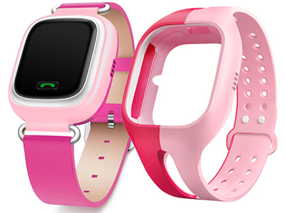 小天才电话手表Y01 经典版 皮革粉色 儿童智能手表360度安全防护 学生定位 儿童电话手表+硅胶粉表带 女孩