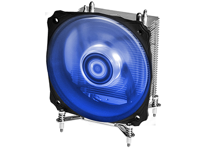 ID-COOLING SE-912I藍色 高性能側吹風冷散熱器 SE-912I是專門針對兼容機市場而開發的性價比塔式側吹CPU散熱器，配備了雙熱管12CM靜音溫控風扇，能為100W以內處理器輕松解熱。