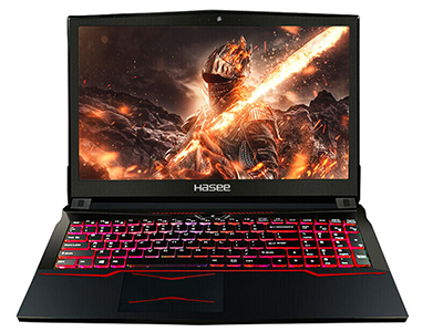 神舟 战神T6-X5E 笔记本电脑 15.6”IPS屏/I5-8300H /8GDDR4/1TB+128GSSD /GTX1050 4GGDDR5 /无线网卡/摄像头/红色背光键盘/A面金属带灯