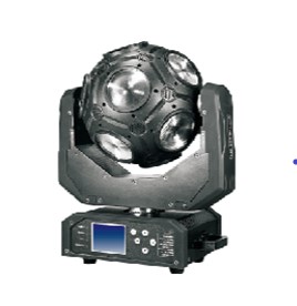 LED足球光束燈電壓:AC100-240V 50/60Hz 功率:300W 光源:12顆*12W RGBW四合一燈珠 通道:21通道 光束角度:6.5° 水平/垂直:360°無極旋轉 頻率:1000Hz