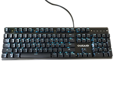 欧赛得DK950s 机械键盘 机械光轴，蓝色背光，全键位设计
