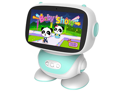 乐贝熊X10 儿童智能wifi教育机器人 小胖语音唤醒早教机 蓝