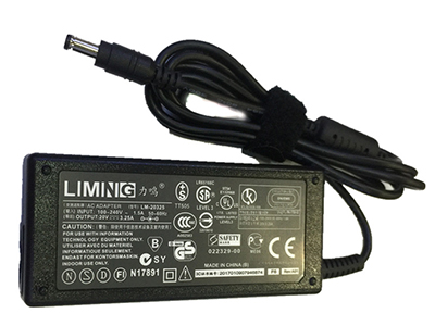 力鸣 适用联想笔记本电源适配器斑马打印机电源 20V3.25A电源适配器