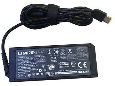 力鸣 适用联想笔记本电源适配器 20V4.5A方口针电源适配器