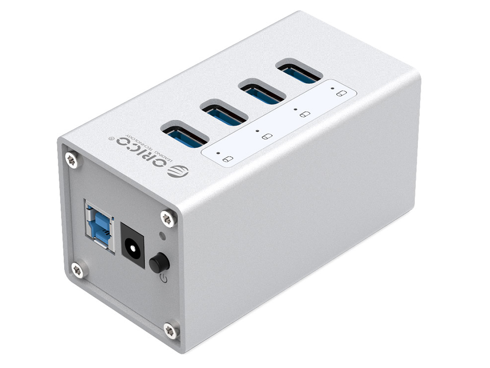 奥睿科 A3H4-V1 铝合金4口USB3.0桌面集线器，24W独立供电