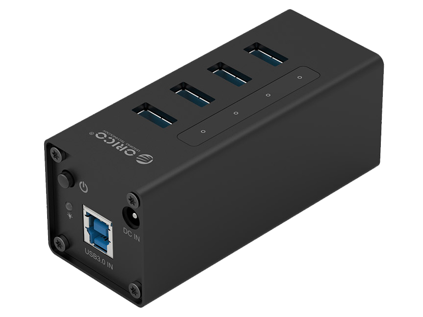奥睿科 A3H4-V2 铝合金4口USB3.0桌面集线器，24W独立供电
