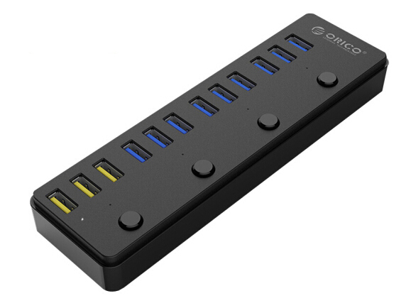 奥睿科 P12-U3 12口USB3.0高速集线器带3口BC1.2充电