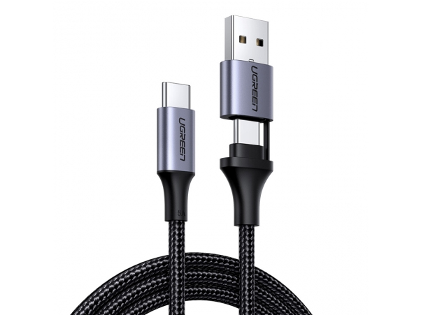 绿联 US314 type-c转C+USB二合一数据线