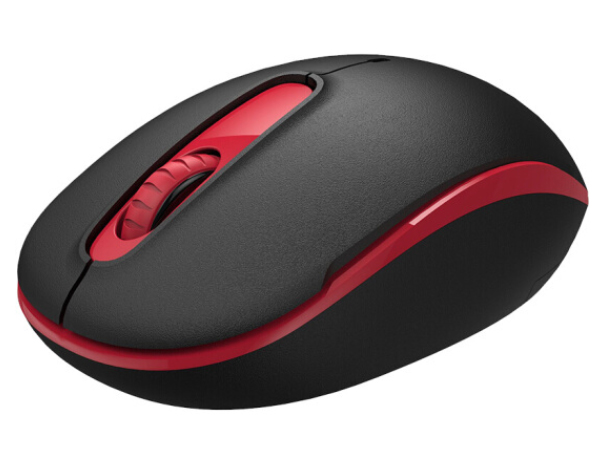 富德 M510D 鼠标 充电鼠标 无线鼠标 办公鼠标 静音鼠标 电脑办公笔记本通用 无线便携鼠标2.4G 黑红色