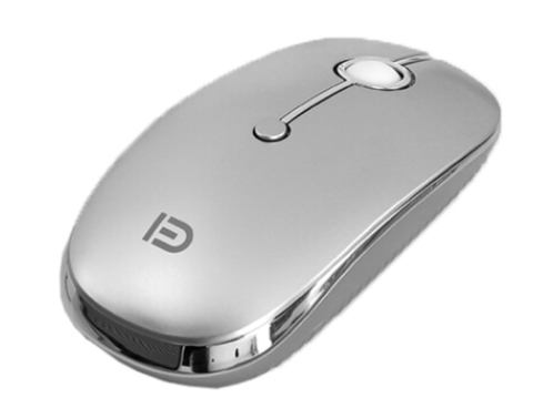 富德 i331D type-c蓝牙无线鼠标 三模可充电式鼠标 无线静音鼠标 适用苹果小米华为笔记本手机 银色