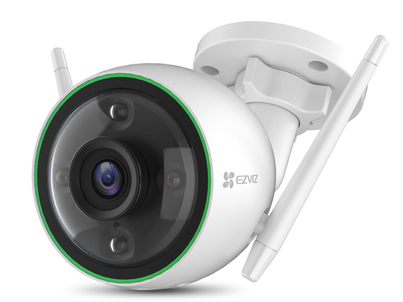 萤石（EZVIZ）C3C全彩标准版4MM 日夜全彩高清摄像头监控套装 H.265编码防水防尘人形检测