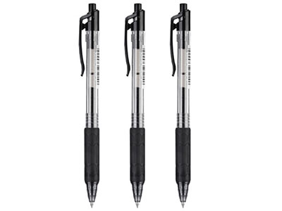 晨光  文具0.5mm黑色中性笔 按动子弹头签字笔 美新系列H1801水笔