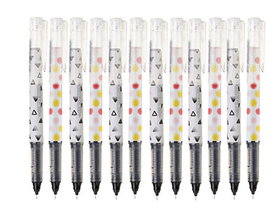 晨光  文具0.5mm黑色中性笔 直液式全针管签字笔 素纹控系列水笔