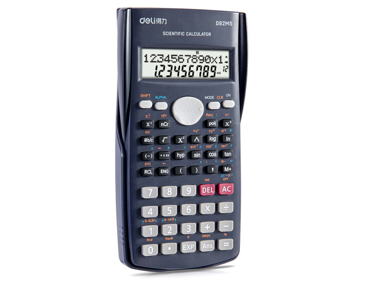 得力(deli)D82MS函數科學計算器 240種功能考試計算機(適用于初高中生) 深藍