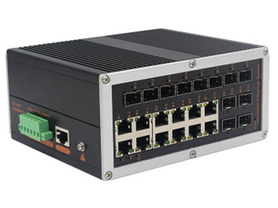 宇航光通  网管工业级 千兆12光12电-SFP YH61212BGS-SFP 网管型千兆12光12电YH61212BGS-SFP工业以太网交换机，产品符合FCC、CE、ROHS标准。支持4个千兆光口和20个千兆电口，支持一路console口；支持工业现场所需的以太网二层协议，保证通信网络的稳定性；该系列交换机采用低功耗、无风扇设计，确保无噪声干扰，同时支持-40~85℃工作温度和良好的EMC电磁兼容性能，保证在恶劣的工业环境中保持稳定的工作，为工厂自动化，智能交通，视频监控等工业应用领域组建快速稳定的网络终端接入网络提供安全可靠的解决方案。护等级的外壳及 LED 指示灯，使之成为
