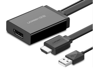 绿联（UGREEN）MM107 HDMI+USB转DP转接线
