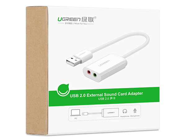 绿联（UGREEN）US205 USB2.0声卡  15CM免驱