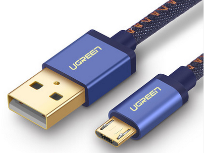 绿联（UGREEN）US246 USB2.0转Micro USB铝壳数据线