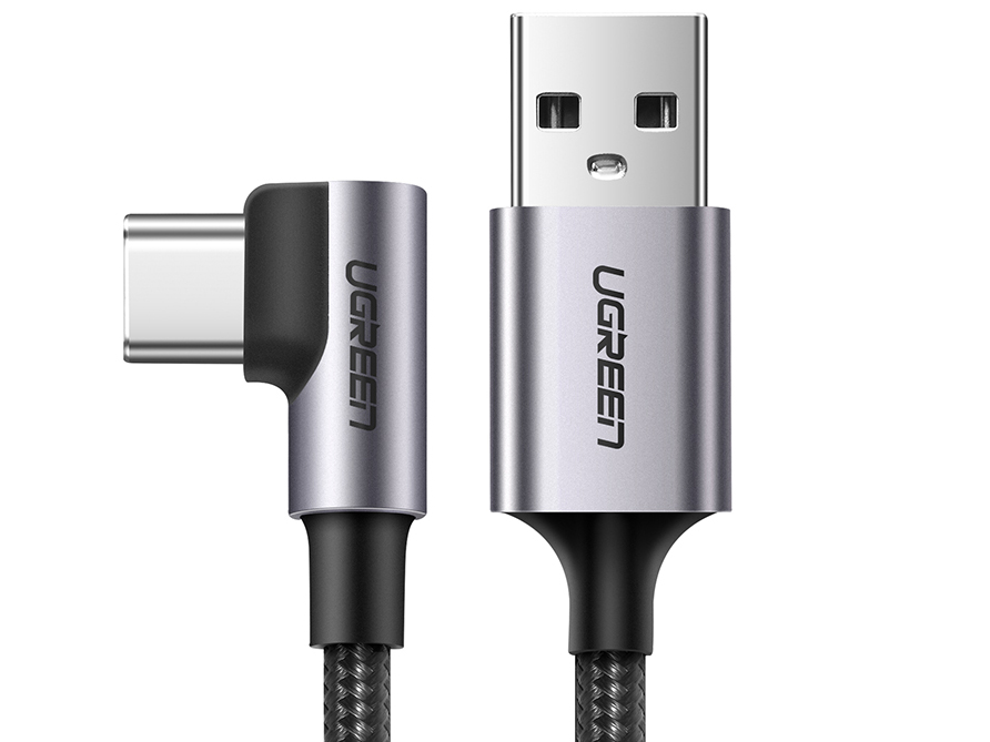 绿联（UGREEN）US284 USB2.0转Type-C弯头铝壳数据线