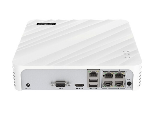 海康威视DS-7104N-F1/4P网络监控硬盘录像机4路接POE网络摄像头