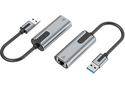 威迅CEW系列USB3.0千兆外置網卡鋁合金款灰色0.15米