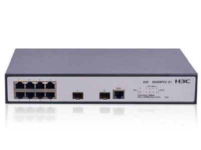 H3C LS-5008PV5-EI  8個GE+2個SFP光口，交換容量256GbpsGbps，包轉發率30Mpps
