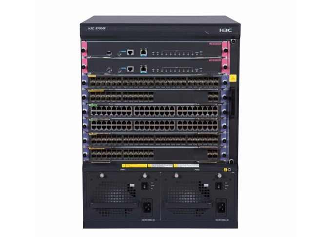H3C 7006E标准版16口万兆+48电 1*LS-7006E+2*LSQM1MPUS06A8+2*PSR650C-12A+1*LSQM2GT48SA8+1*LSQM1TGS16FD8