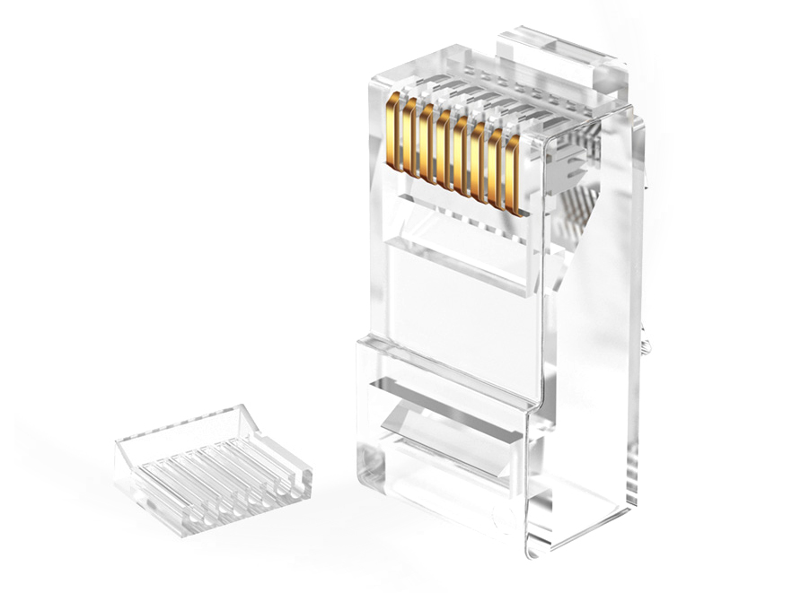 奥卡斯 CAT6A 超六类水晶头 优质阻燃PC料