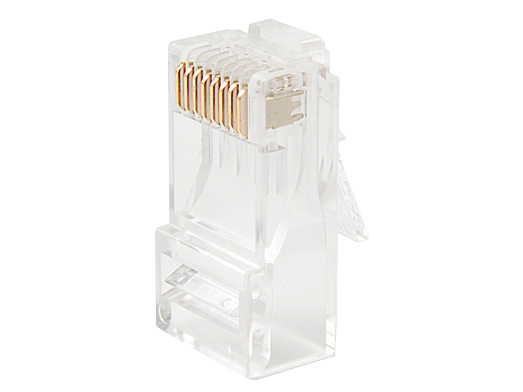 奥卡斯 CAT6 六类水晶头 采用锌合金外壳；优质阻燃PC料