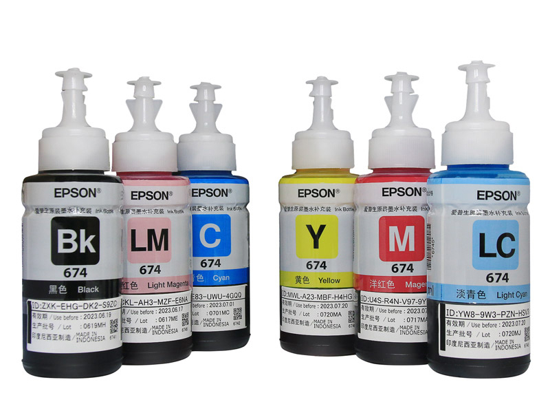 愛普生（EPSON）T6741墨水適用L801/L805/L810/L850/L1800 674-6色整套 原裝