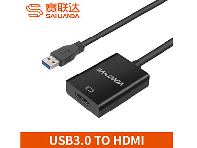 賽聯達 UH-12080	USB3.0公 轉 HDMI母  鋁殼                            