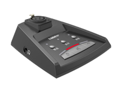 臺電  HCS-4860DVX_B/52 帶投票表決的代表單元 獨創的 MCA_STREAM 數字處理和傳輸技術
一條 6 芯電纜傳輸 64 種語言和各種信息
支持48kHz音頻采樣頻率，64通道頻率響應均可達30 Hz~20 kHz
長距離傳輸對音質不會有任何影響
“環形手拉手”連接，系統更可靠
分機單元麥克風增益和EQ獨立可調
會議主機具有光纖接口，使得遠距離的會議室合并成為現實
主機與電腦用TCP/IP連接方式
可實現會議系統的遠程控制，遠程診斷和升級
內置多路的內部通訊功能
系統電源可通過中控系統進行集中控制管理
多種方式的會議室合并/