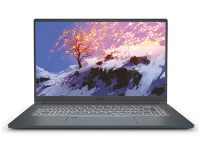 微星  尊爵Prestige15太空灰 15.6英寸轻薄设计师笔记本电脑(十代酷睿i7 8G*2 512GB GTX1650MQ 双雷电3)