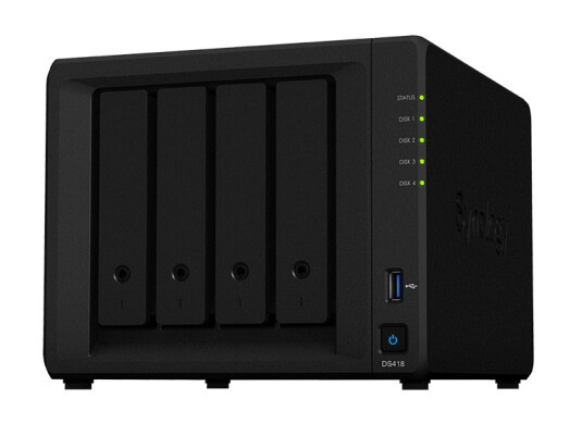 群晖（Synology）DS418 四盘位NAS 磁盘阵列网络存储服务器 个人私有云网盘 黑色 个人和家庭用户 4盘位(无内置硬盘)