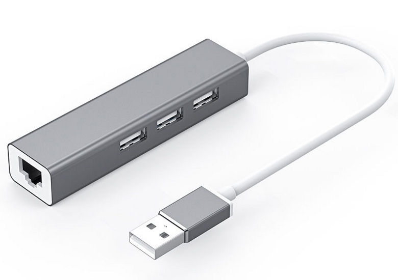 USB2.0免驱百兆网卡+2.0USB铝合金