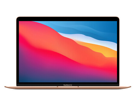 Apple MacBook Air 13.3 新款8核M1芯片(8核圖形處理器) 8G 512G SSD 金色 筆記本電腦 MGNE3CH/A