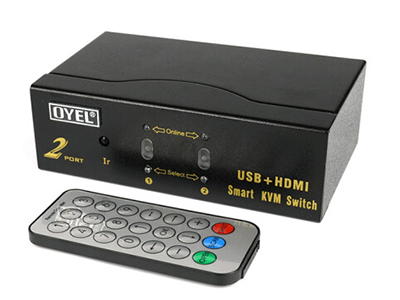 联鸿泰  HDMI切换器2进1出KVM电脑显示器4K高清二进一出分配器usb切屏器鼠标